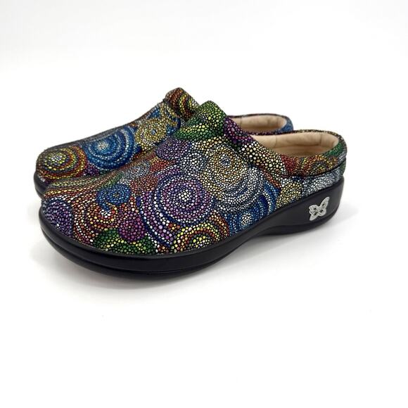 Alegria Shoes - Alegria Kayla Bullseye Colorful KAY-387 Comfort Mules Slip On Shoes Size 37 US 7